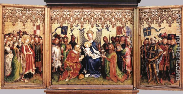Altarpiece of the Patron Saints of Cologne painting - Stefan Lochner Altarpiece of the Patron Saints of Cologne art painting